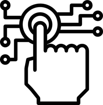Hand icon symbol image illustration vector