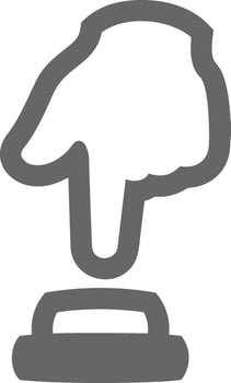 Hand with finger icon symbol image for gesture illustration vector