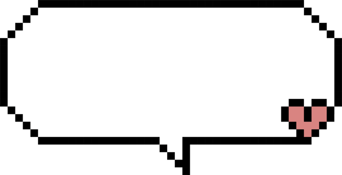 8bit retro game pixel speech bubble balloon icon sticker memo keyword planner text box banner png