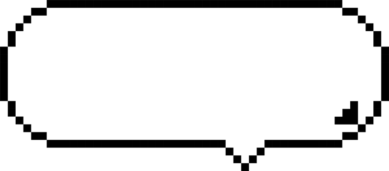 8bit retro game pixel speech bubble balloon icon sticker memo keyword planner text box banner png