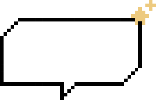 8bit retro game pixel speech bubble balloon icon sticker memo keyword planner text box banner png