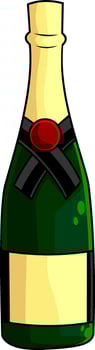 Cartoon Champagne Bottle vector