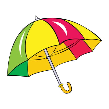 An umbrella cartoon illustration vector