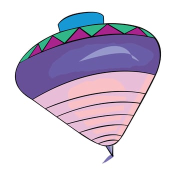 A large spinning top vector