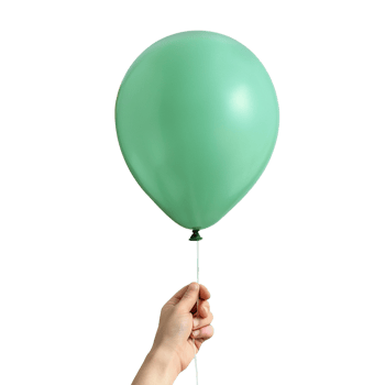 Hand holding balloon isolated on transparent background. png