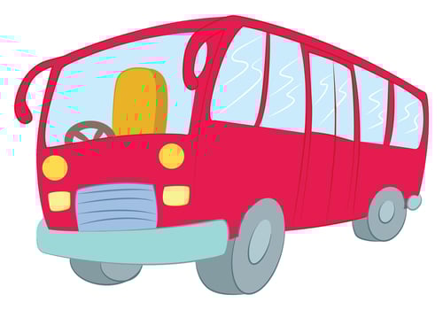 Cartoon bus isolated on white background vector