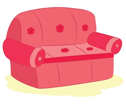 A sofa isolated on white background vector