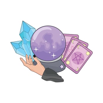 illustration of fortune teller vector