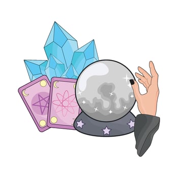 illustration of fortune teller vector