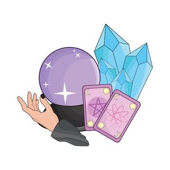 illustration of fortune teller vector