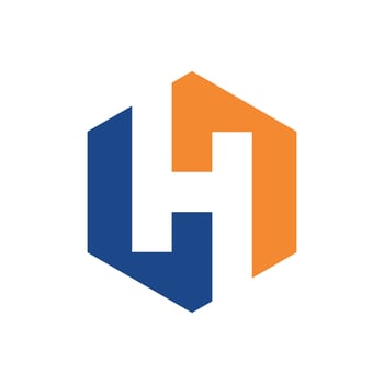 Hexagon Letter H Initial Icon Logo Template vector