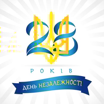 June 28 Constitution day of Ukraine creative congrats vector