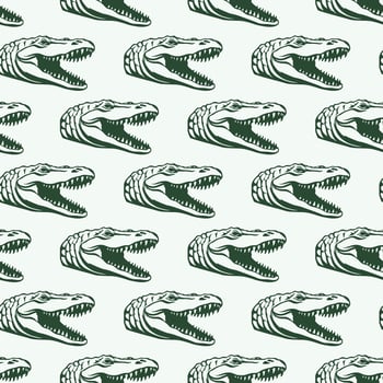 crocodile face Seamless-Pattern-Design vector