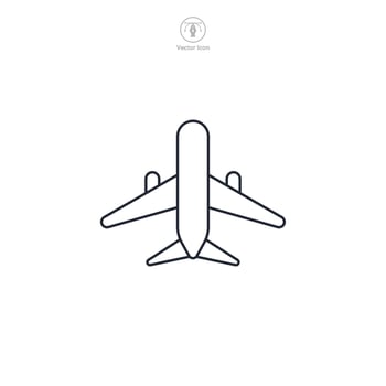 Airplane Icon theme symbol illustration isolated on white background vector