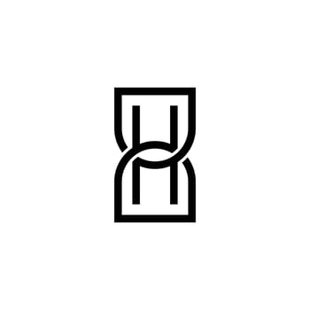 Alphabet Initials logo HX, XH, X and H vector