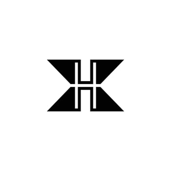 Alphabet Initials logo HX, XH, X and H vector