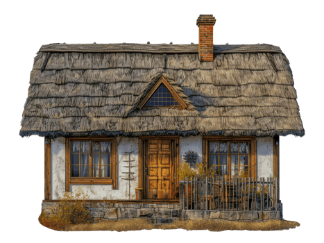 Thatched roof cottage png