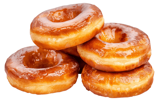 A stack of glazed donuts - stock .. png
