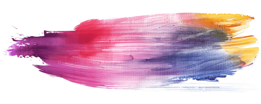 Vibrant watercolor texture in warm tones, cut out - stock . png