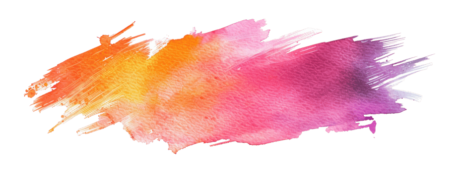 Vibrant watercolor texture in warm tones, cut out - stock . png