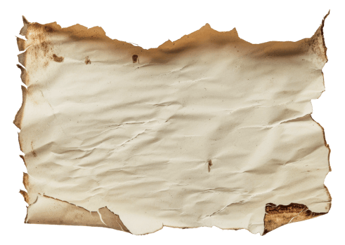 A torn piece of paper with a faded - stock .. png