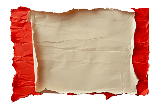A piece of paper with a red border - stock .. png
