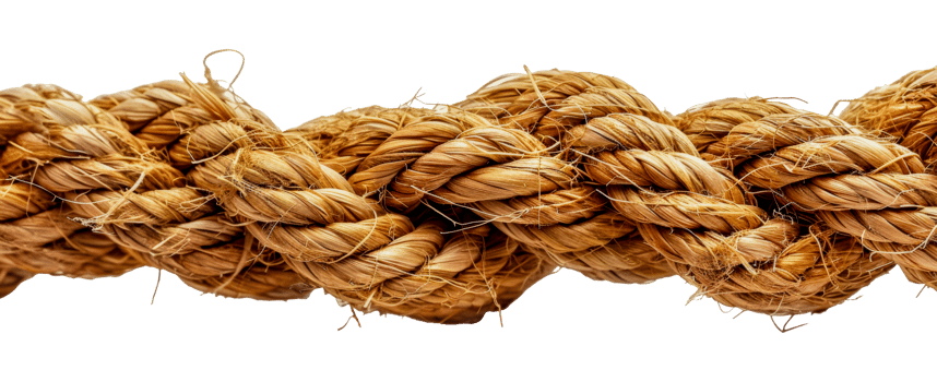close texture of twisted rope, cut out - stock . png