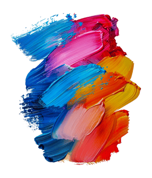 Multicolored paint strokes png