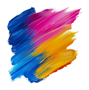 Multicolored paint strokes png