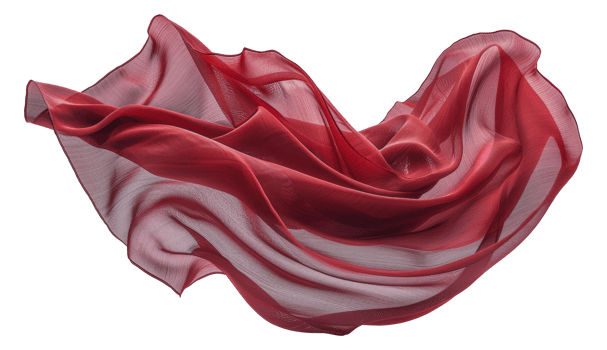 Red gradient fabric flowing texture, cut out - stock .. png