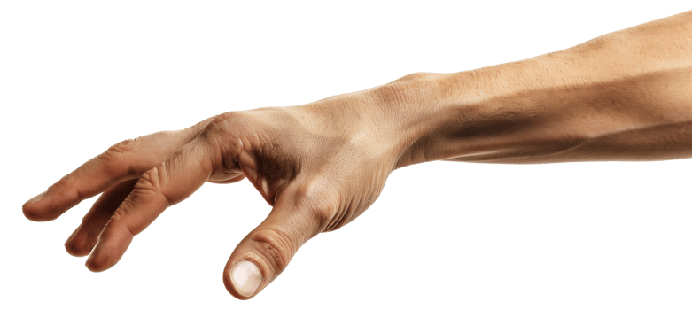 A hand reaching - stock .. png