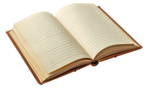 A book is open to a page with a lot of writing on it - stock .. png