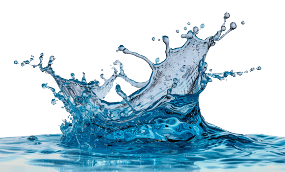 A splash of water with a splash of blue - stock .. png