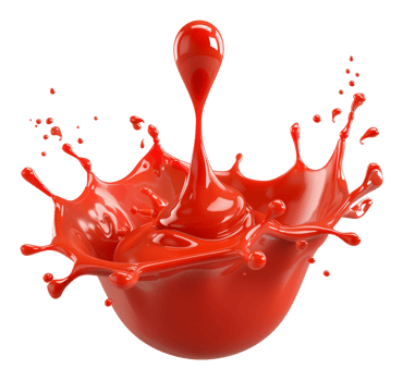 Splash of red tomato sauce on transparent background - stock .. png