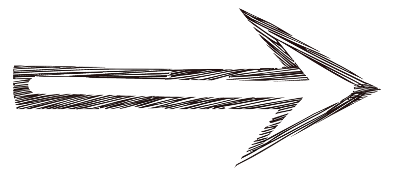 Textured black arrow pointing right, cut out - stock .. png