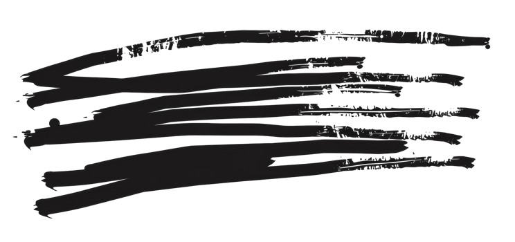 Abstract black brush stroke, cut out - stock .. png