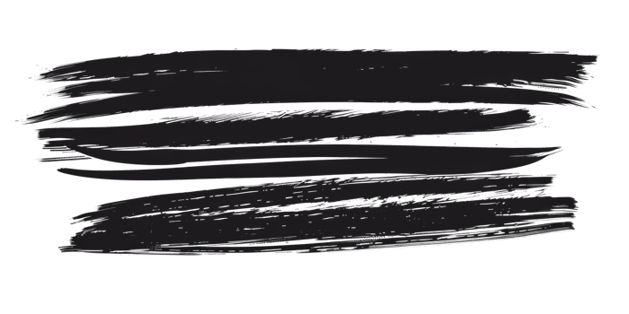 Abstract black brush stroke, cut out - stock .. png
