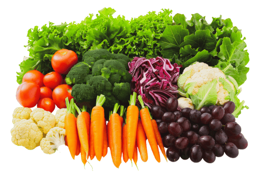 Assorted fresh vegetables, cut out - stock .. png