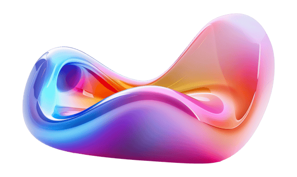 Fluid pastel wave with soft gradients, cut out - stock . png