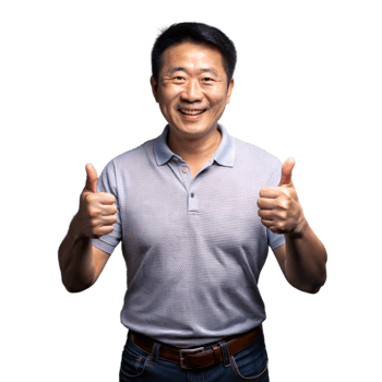 Happy Man Giving Thumbs Up, Transparent Background png