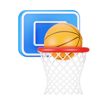 3d rendering basketball icon. 3d sport icon concept png