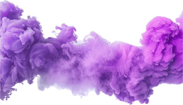 Vibrant Purple Ink Explosion in Water. png