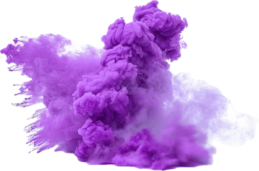 Vibrant Purple Ink Explosion in Water. png