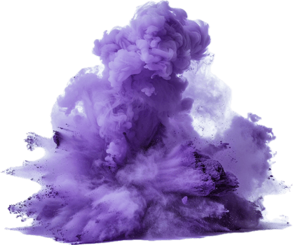 Vibrant Purple Ink Explosion in Water. png