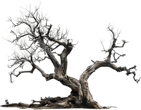 Twisted Dead Tree with Bare Branches. png