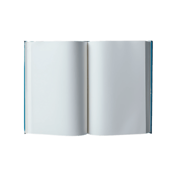 Detail Oriented Open Book with Blank Pages Stock Imagery Ready for Your Designs png