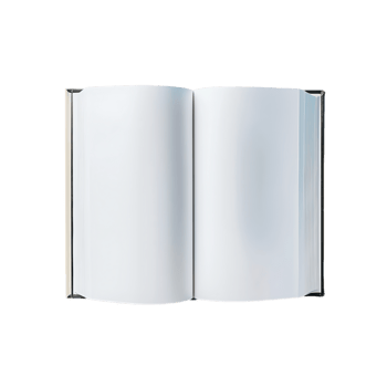 Open Book with Blank Pages Cut Out Stock Photo Collection png