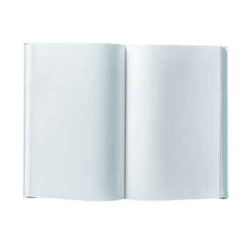 Minimalist Open Book with Empty Pages Premium Quality Images png
