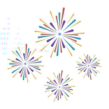 New Year Fire Works Illustration vector