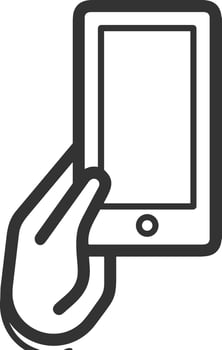 Hand icon symbol image illustration vector